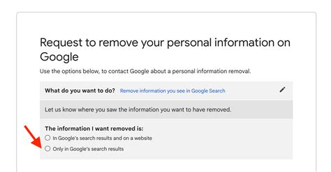 how to remove a google result